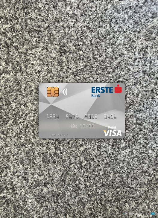 Download Hungary Erste Bank visa card photolook front Photoshop template